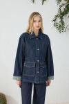 Lacivert Denim Ceket - 3