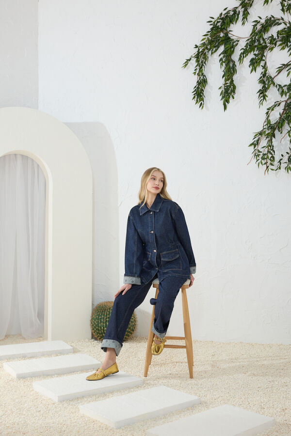 Lacivert Denim Ceket - Aker