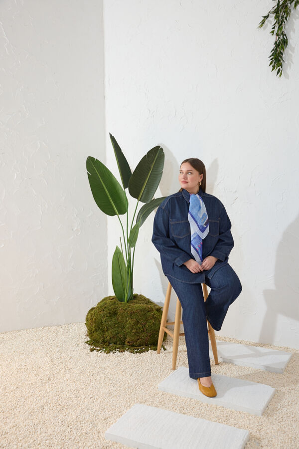 Lacivert Denim Gömlek - 1