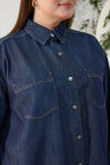 Lacivert Denim Gömlek - 5