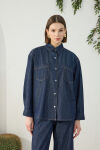 Lacivert Denim Gömlek - 3