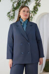 Lacivert Denim Görünümlü Ceket - 3