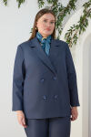 Lacivert Denim Görünümlü Ceket - 4