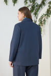 Lacivert Denim Görünümlü Ceket - 6