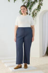 Lacivert Denim Görünümlü Pantolon - 2