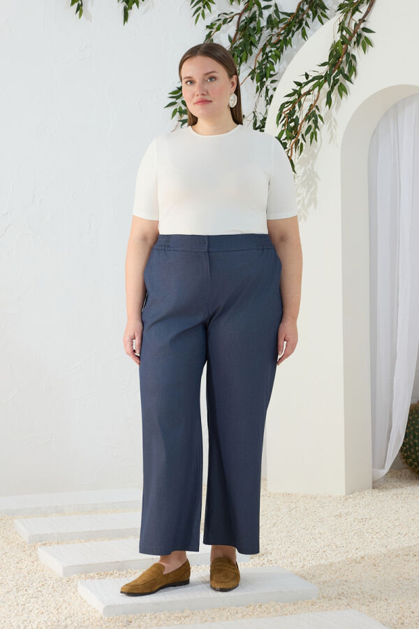 Lacivert Denim Görünümlü Pantolon - Aker (1)