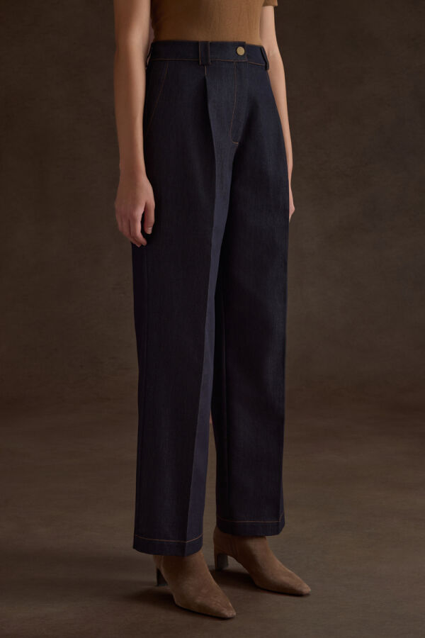 Lacivert Denim Görünümlü Pantolon - Aker (1)