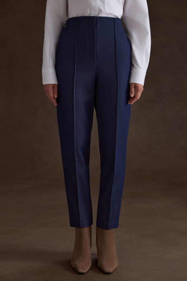 Lacivert Denim Görünümlü Pantolon - Aker (1)