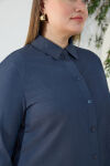 Lacivert Denim Görünümlü Tunik - 5