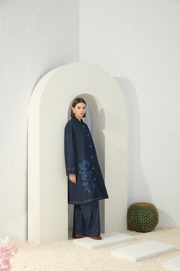 Lacivert Denim Kap - 1