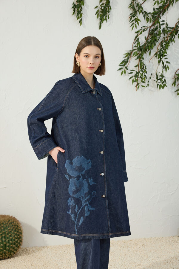 Lacivert Denim Kap - 2