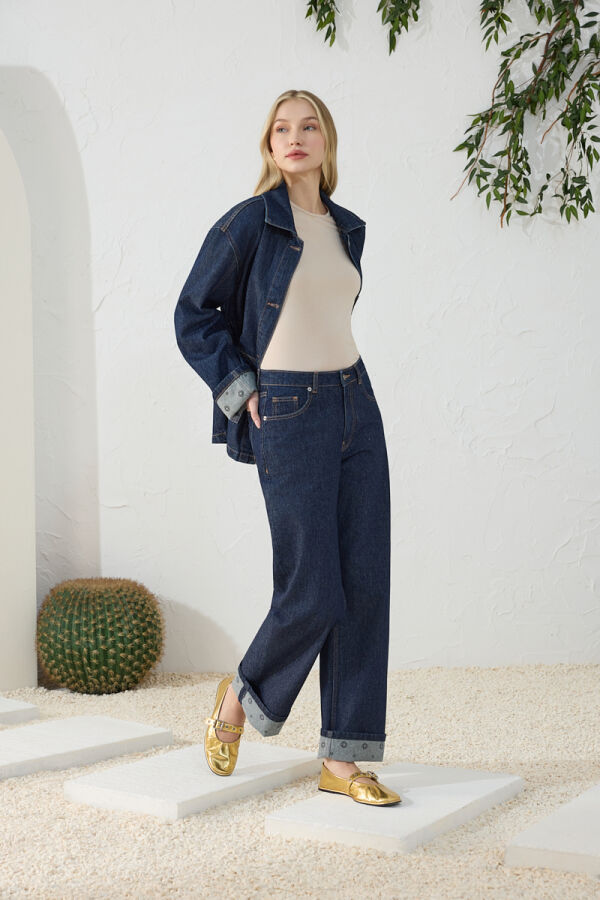 Lacivert Denim Pantolon - Aker