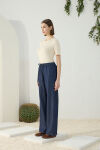 Lacivert Denim Pantolon - 4