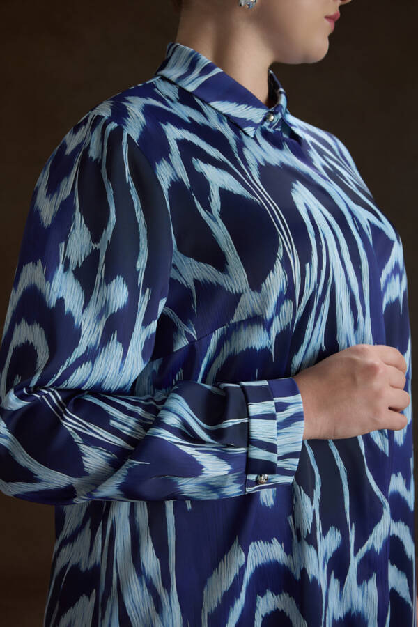 Lacivert Desenli Tunik - 4