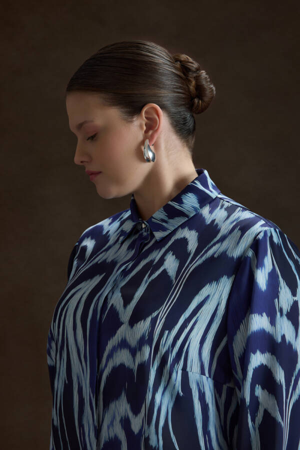 Lacivert Desenli Tunik - 5