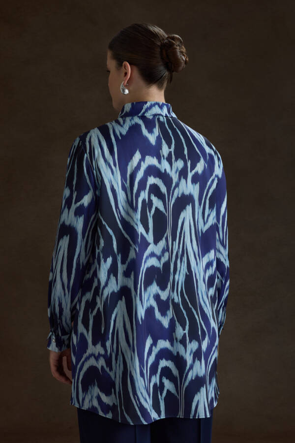 Lacivert Desenli Tunik - 6