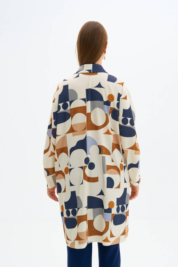 Lacivert Desenli Tunik - 6