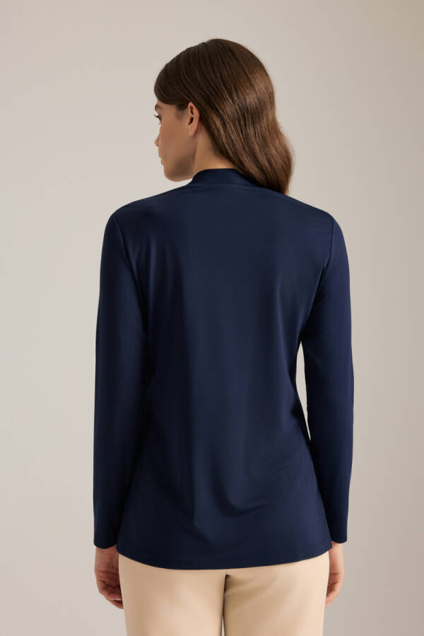 Lacivert Dik Yaka Body - 3