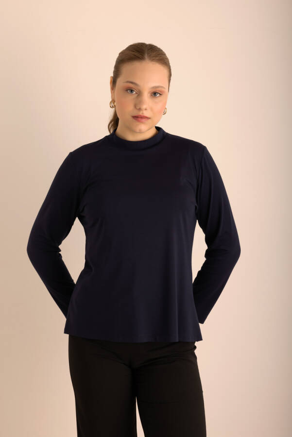 Lacivert Dik Yaka Body - Aker (1)