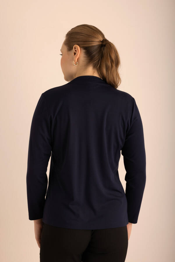 Lacivert Dik Yaka Body - 5