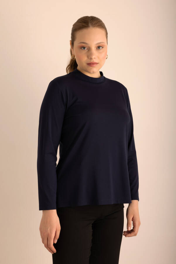 Lacivert Dik Yaka Body - 3