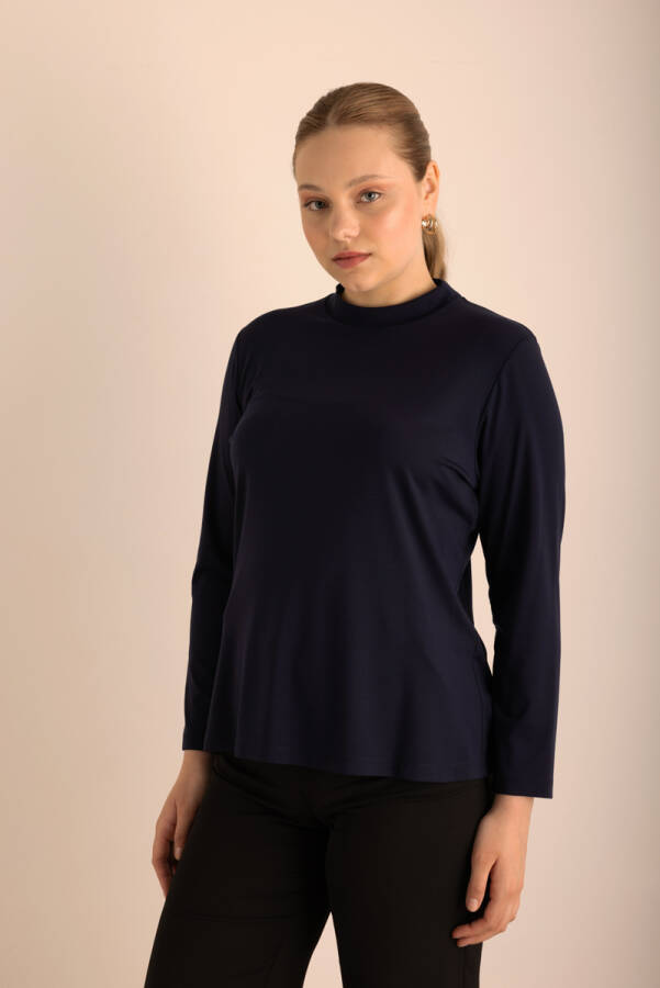 Lacivert Dik Yaka Body - Aker