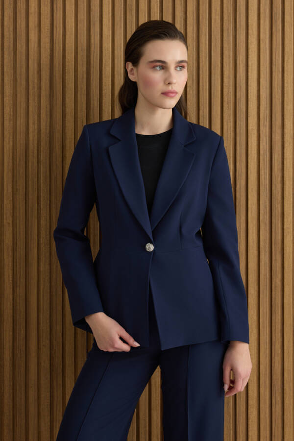 Lacivert Dokuma Ceket - Aker