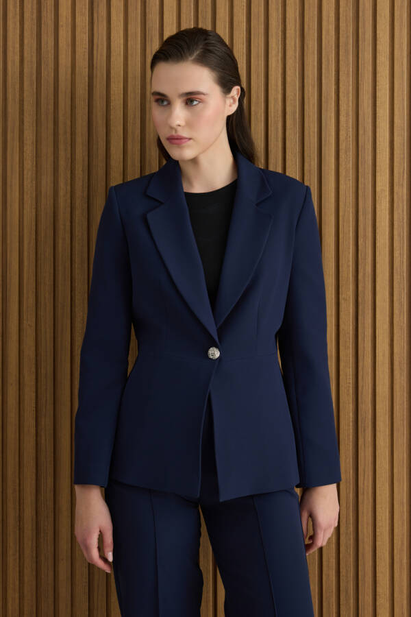 Lacivert Dokuma Ceket - Aker (1)