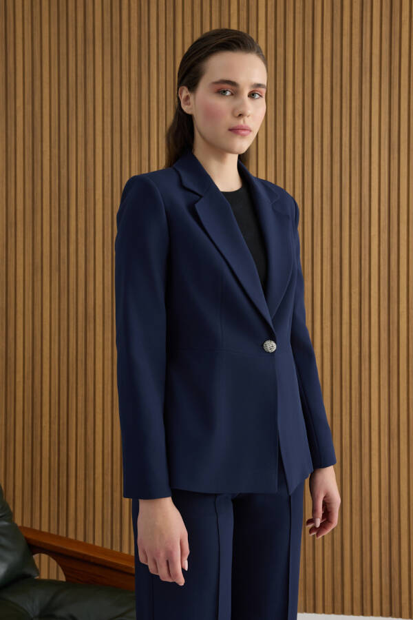 Lacivert Dokuma Ceket - 5