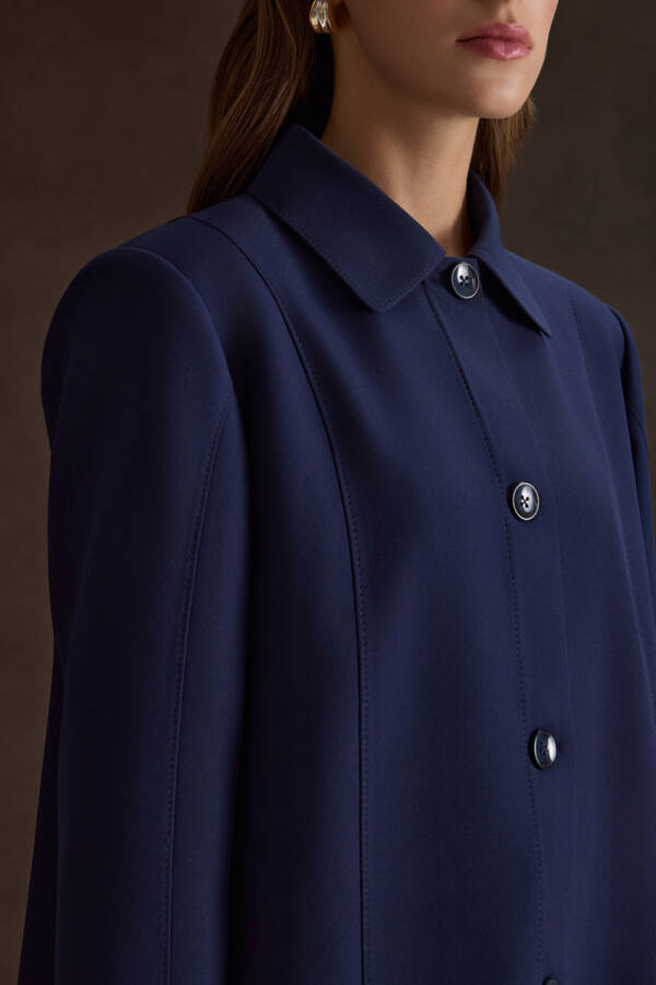 Lacivert Dokuma Kap - 5