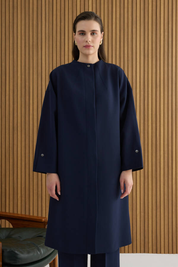 Lacivert Dokuma Kap - 3