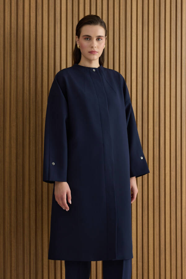 Lacivert Dokuma Kap - Aker