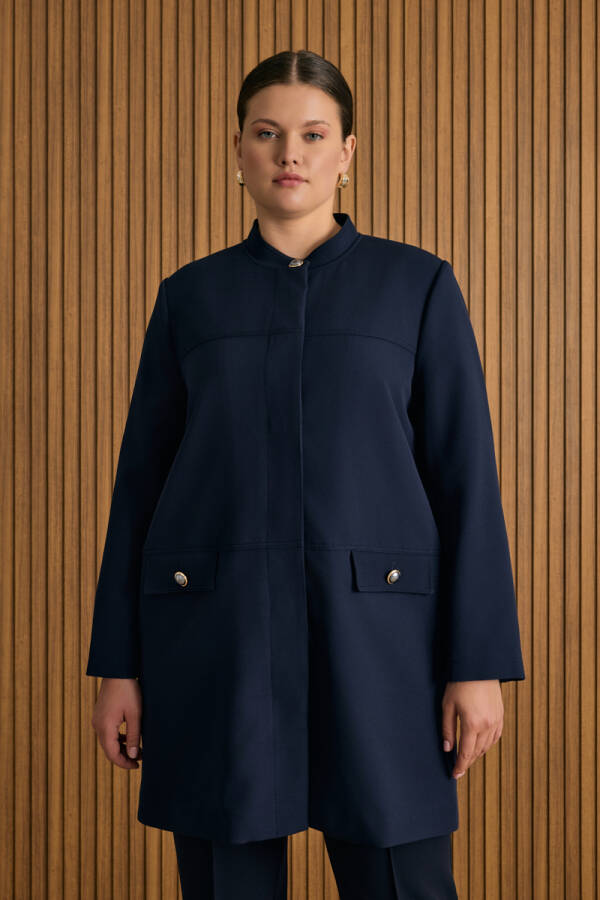 Lacivert Dokuma Kap - Aker (1)