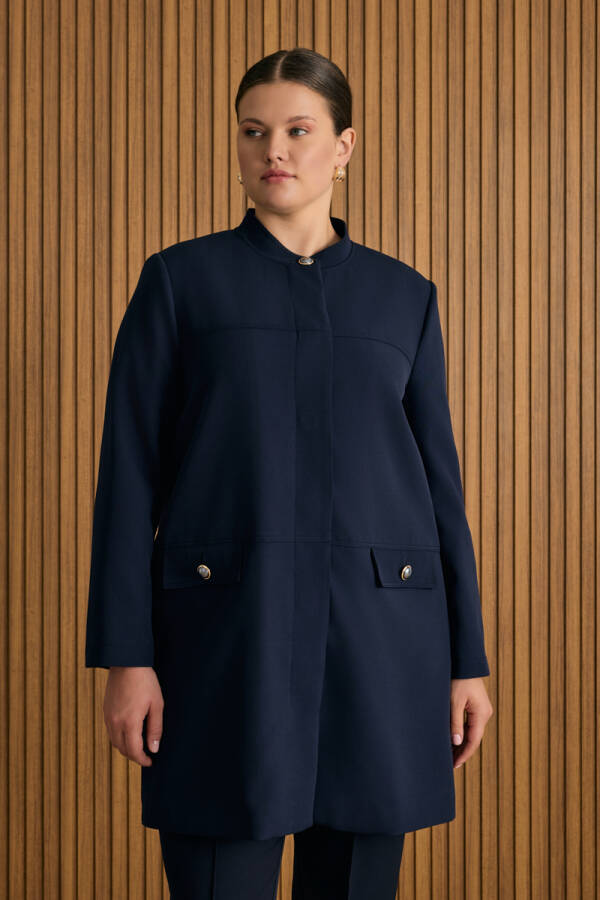 Lacivert Dokuma Kap - 3