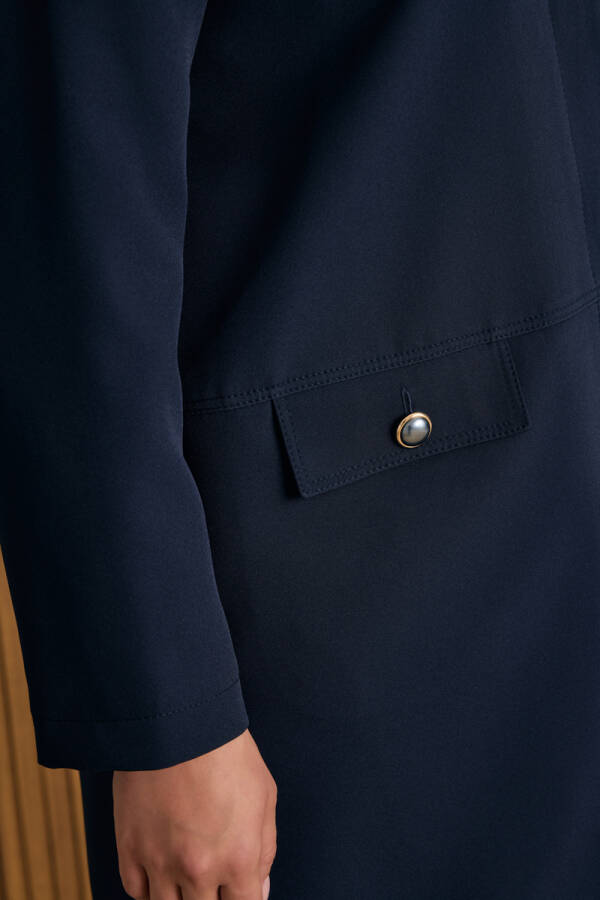 Lacivert Dokuma Kap - 5