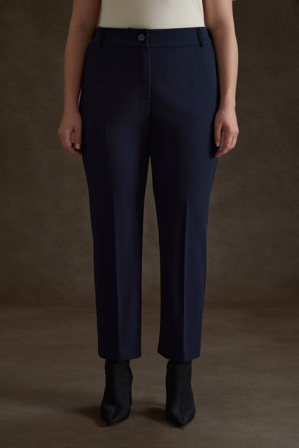 Lacivert Dokuma Pantolon - 2