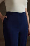 Lacivert Dokuma Pantolon - 4