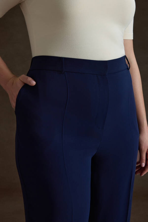 Lacivert Dokuma Pantolon - 4