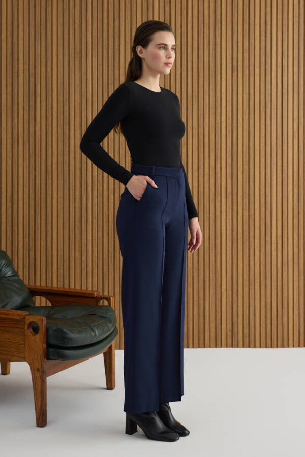 Lacivert Dokuma Pantolon - Aker (1)