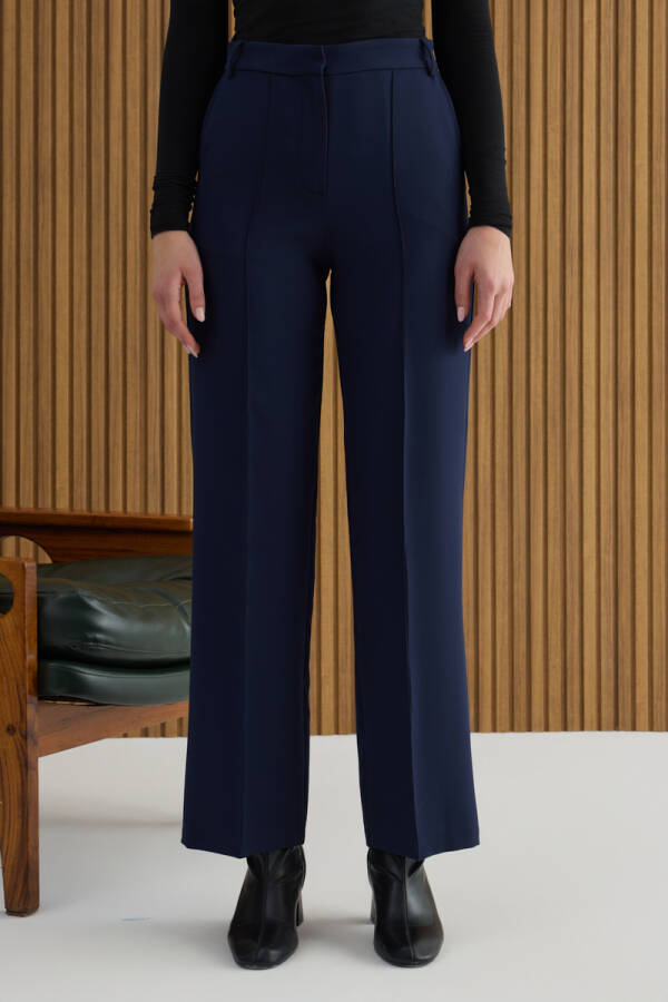 Lacivert Dokuma Pantolon - 3