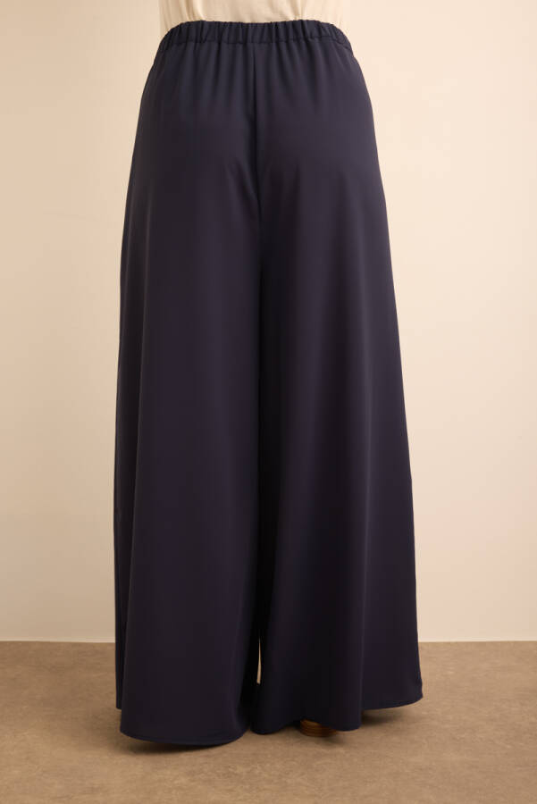 Lacivert Dokuma Pantolon Etek - 5