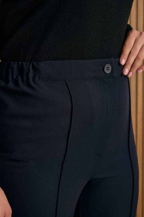 Lacivert Dokuma Pantolon - 6