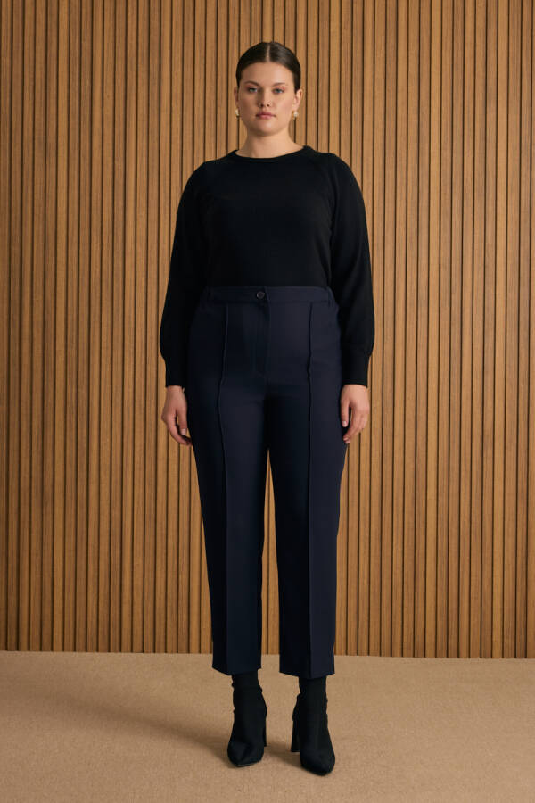 Lacivert Dokuma Pantolon - Aker (1)