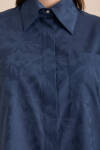 Lacivert Jakar Desenli Cotton Gömlek - 3