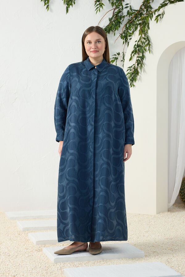 Lacivert Jakarlı Ferace - Aker (1)