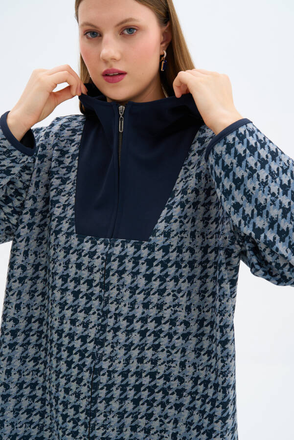 Lacivert Kapüşonlu Spor Hırka - Aker (1)