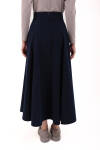 Lacivert Kaşe Punto Detaylı Etek - 6