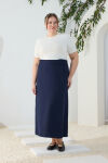 Lacivert Kemerli Etek - 4