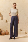 Lacivert Kemerli Pantolon - 3