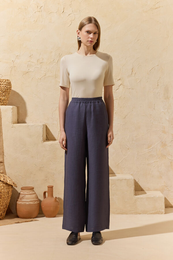 Lacivert Kemerli Pantolon - Aker (1)